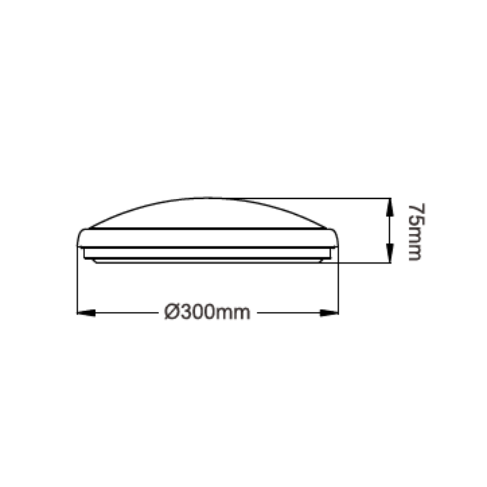 LED Oyster Light 20W White Aluminium 3 CCT - AC1020/20W/WH/TC