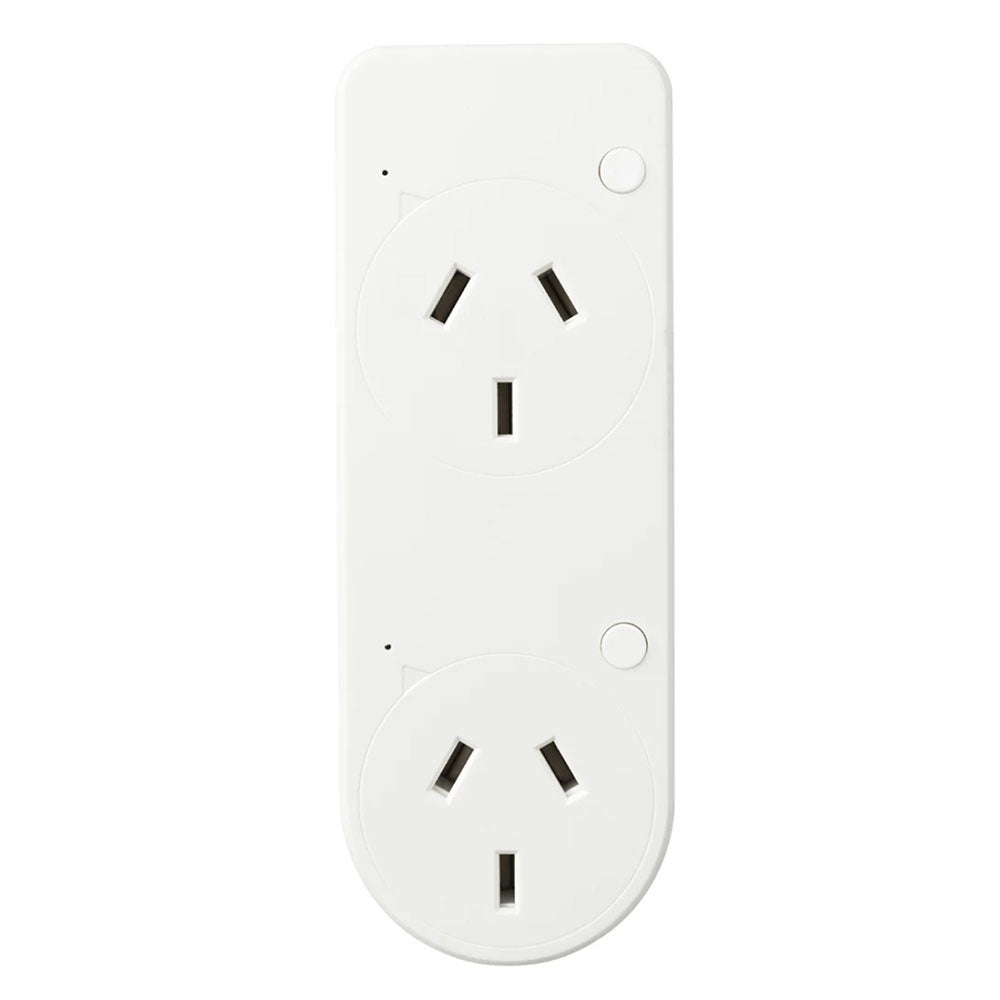 Buy Smart Switches & Plugs Australia Smart Wi-Fi Wall Plug 3-Pinx2 & 2xUSB Charger L117mm White Plastic - 21883/05