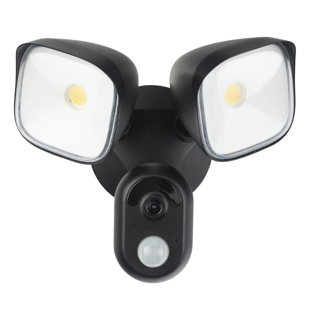 Buy Smart Security Lights Australia Ally Smart Security 2 Lights Black Polycarbonate 4000K - 21891/06