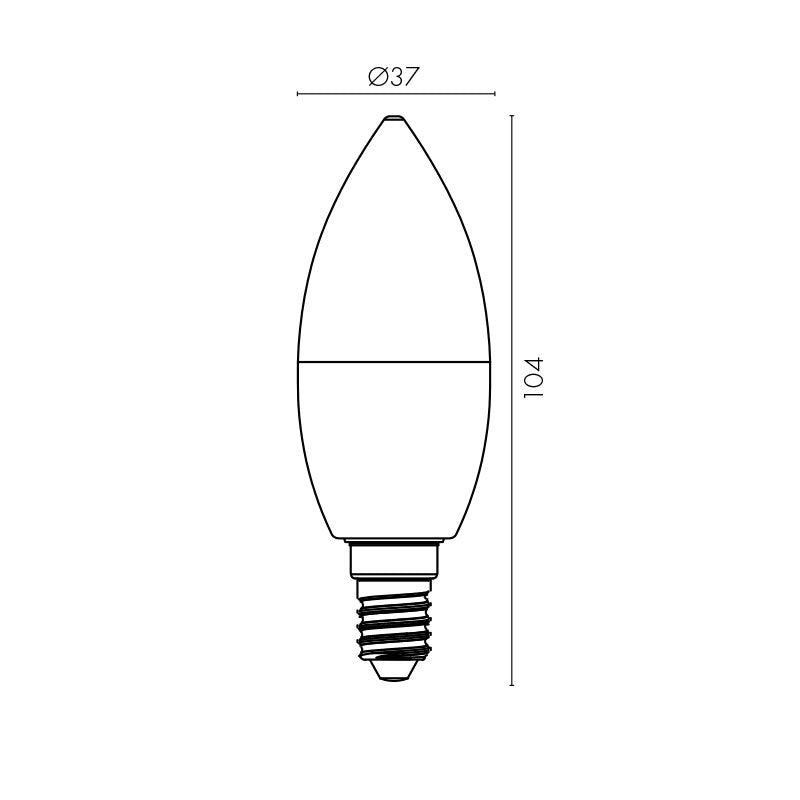 Buy Smart LED Globes Australia Candle C37 Smart LED Globe SES White Polycarbonate 4.5W RGB+2 CCT - 21892