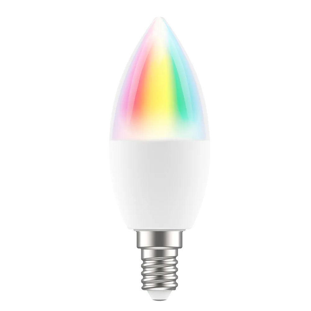 Buy Smart LED Globes Australia Candle C37 Smart LED Globe SES White Polycarbonate 4.5W RGB+2 CCT - 21892