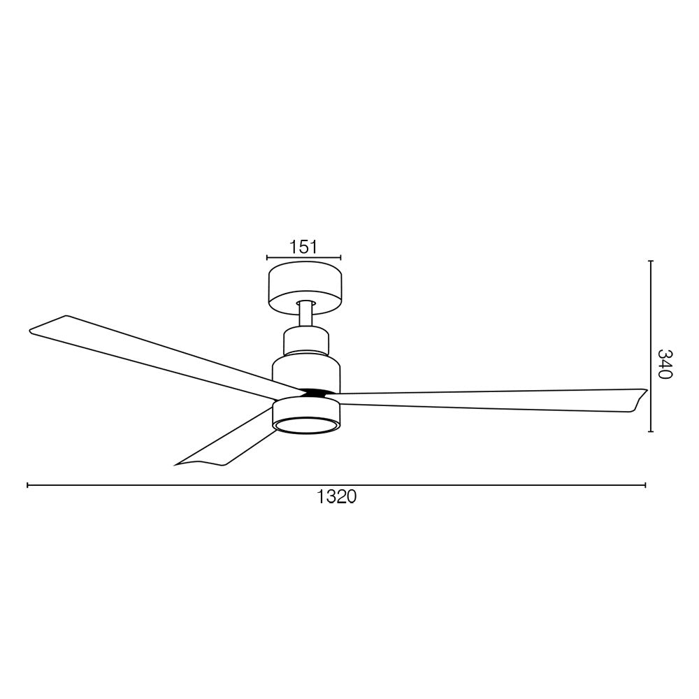 Buy DC Ceiling Fans With Light Australia JOLI DC Ceiling Fan 52" White LED Light White - 22196/05