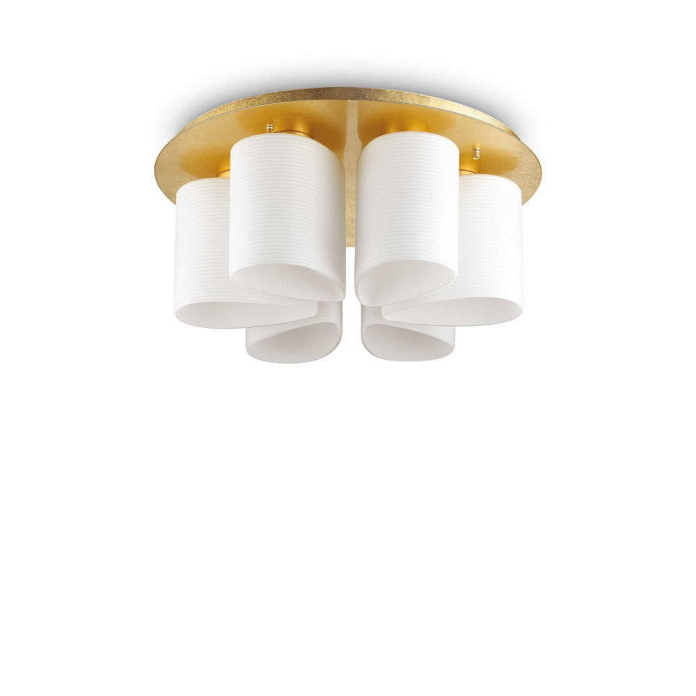 Buy Flush Mount Lights Australia Daisy Pl6 Round Flush Mount 6 Lights Gold Metal / Glass - 247779