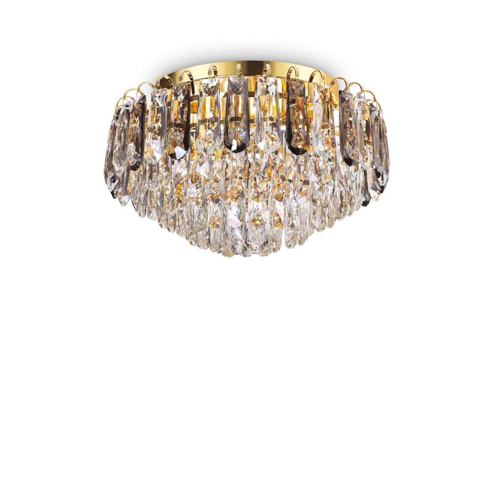 Magnolia Pl7 Ceiling Crystal 7 Lights Gold Metal / Crystal - 241296