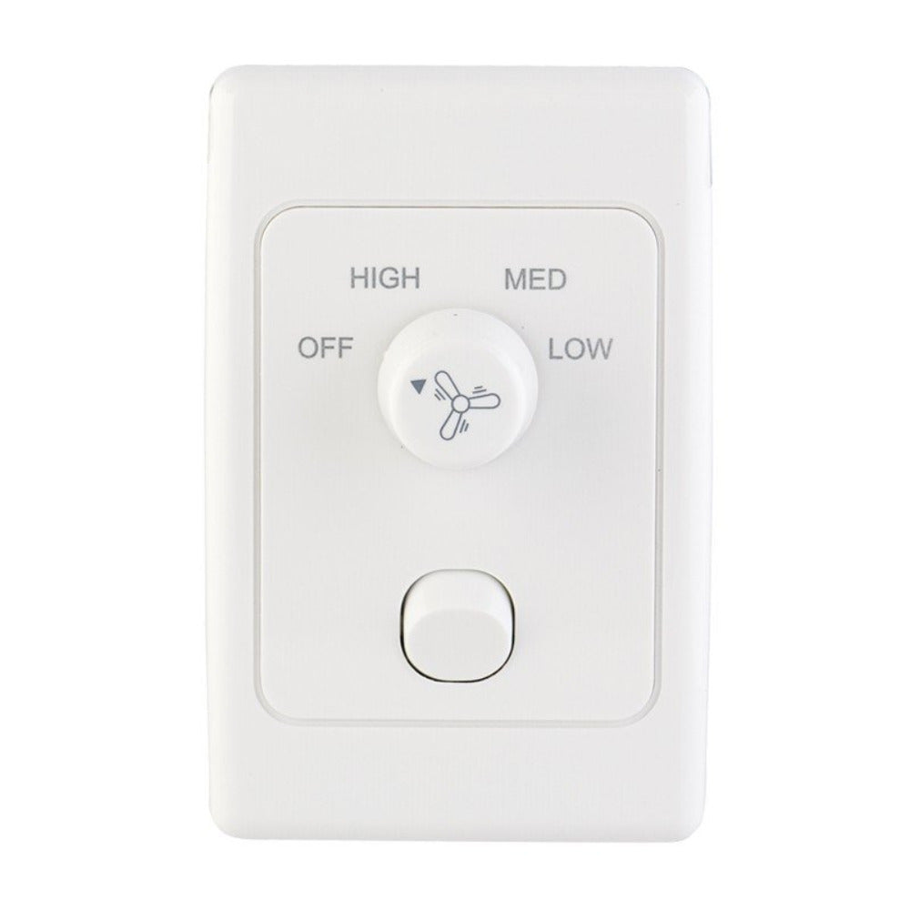 Speed Controls Rotary 3 Speed Wall Control with light switch - 24794