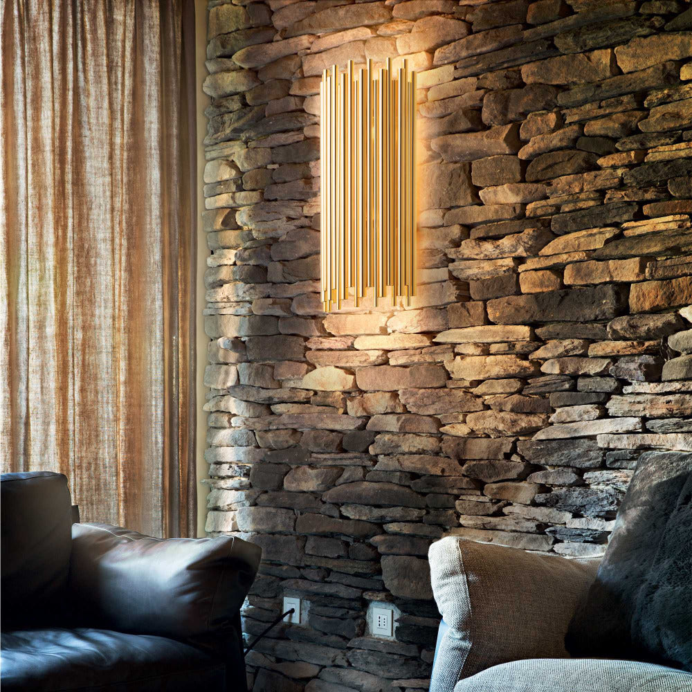 Buy Wall Sconce Australia Pan Ap2 Wall Sconce 2 Lights Gold Metal - 208794