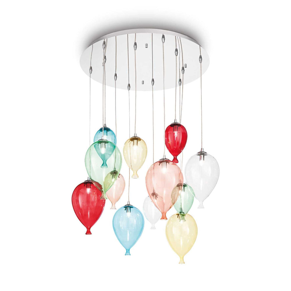 Buy Cluster Pendants Australia Clown Sp12 Cluster Pendant 12 Lights Polichrome Metal / Glass - 100951