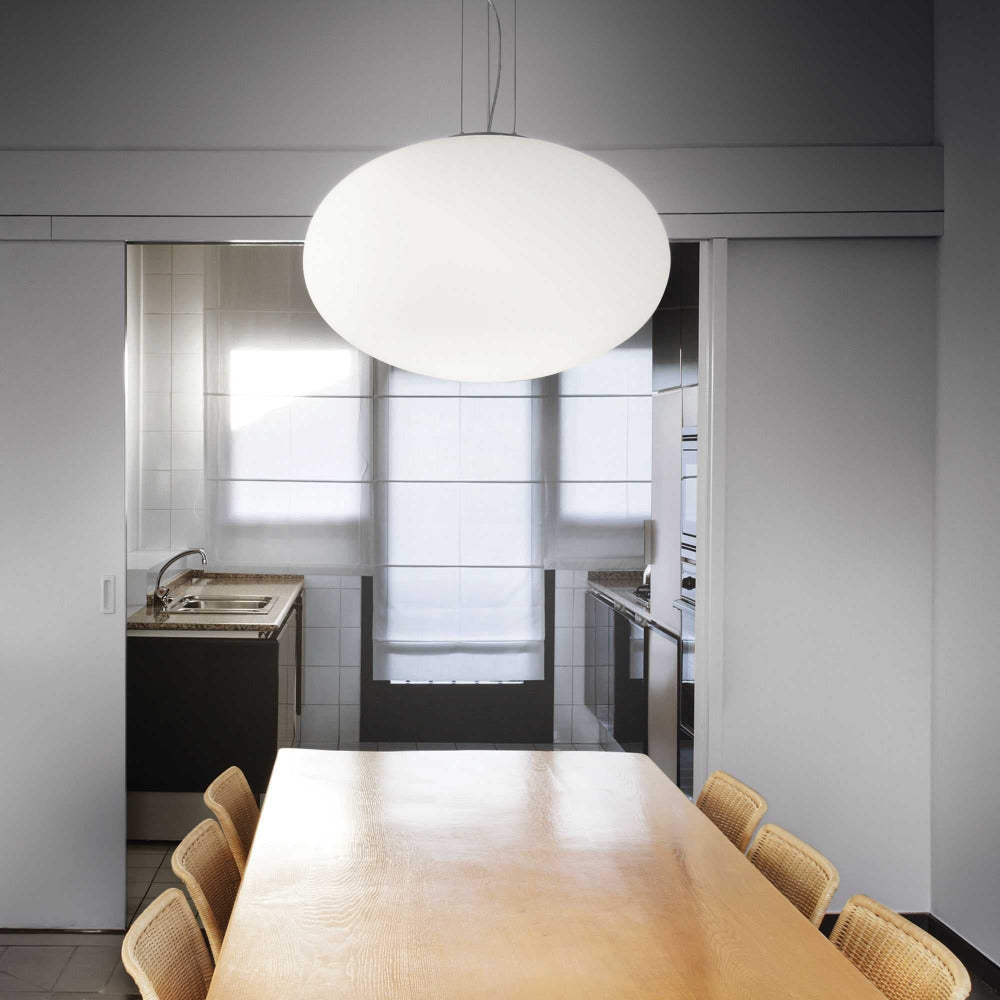 Candy Sp1 Round Pendant Light W400mm White Glass / Metal - 086736