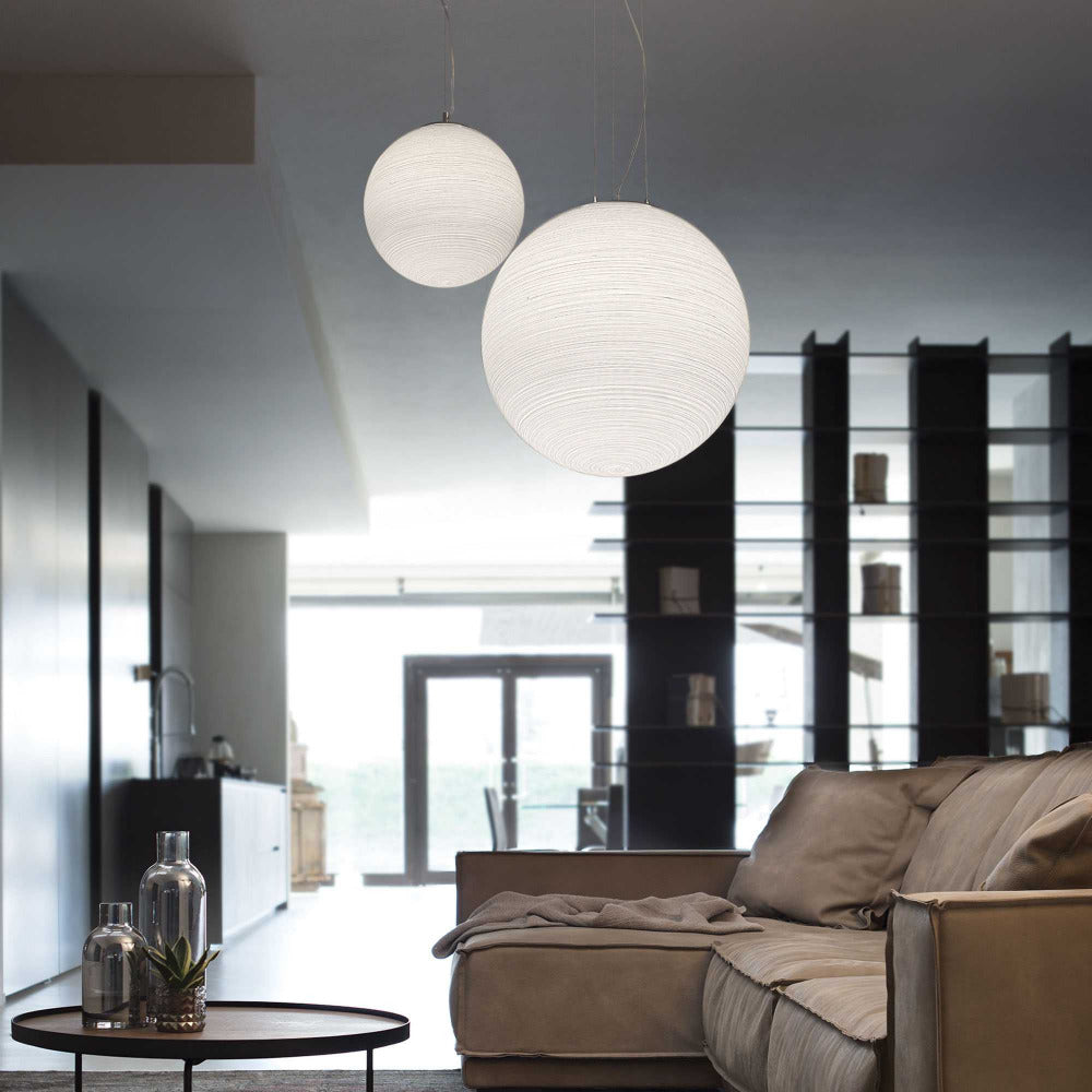 Buy Pendant Lights Australia Mapa Riga Sp1 Pendant Light W400mm White Metal & Glass - 161372