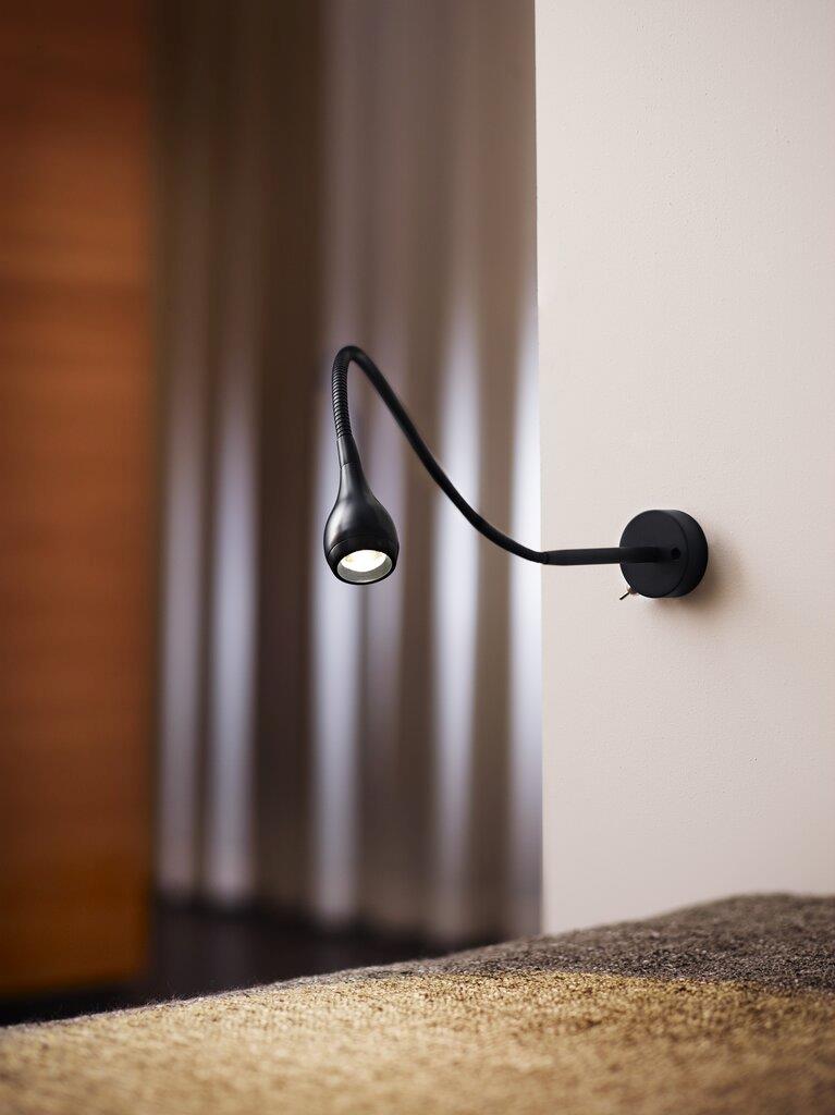 Buy Bedside Reading Lights Australia Drop Wall Light Aluminium Black - 320130