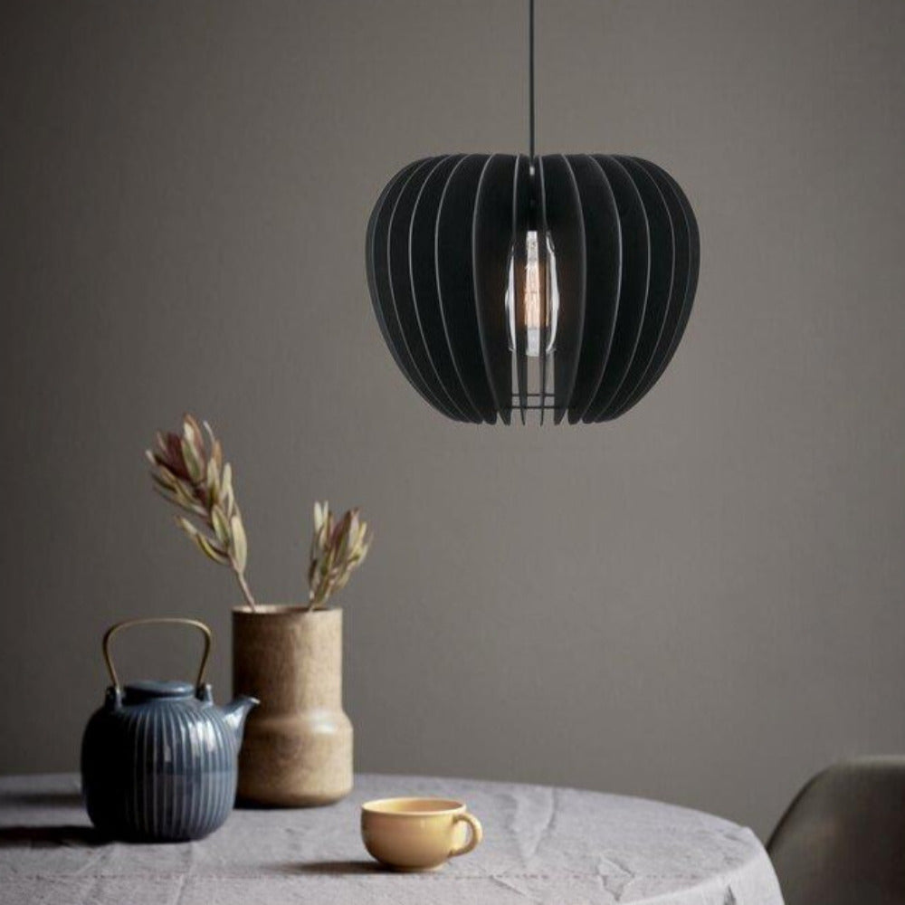 Buy Pendant Lights Australia Tribeca 38 1 Light Pendant Wood Black - 46433003