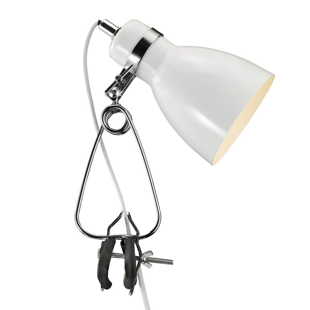 Buy Clamp Lamps Australia Cyclone 1 Light Clamp Lamp White - 73072001