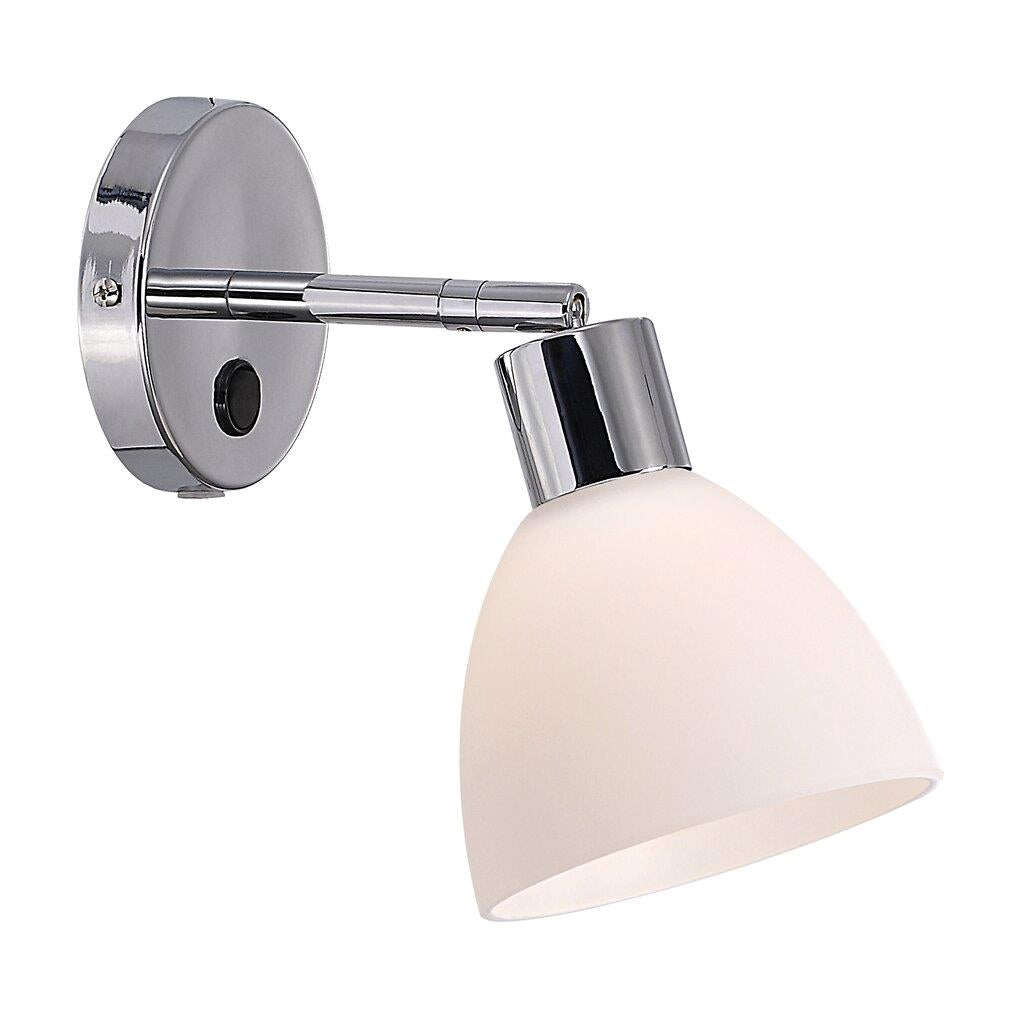 Buy Wall Sconce Australia Ray 1 Light Wall Chrome, Opal - 63191033