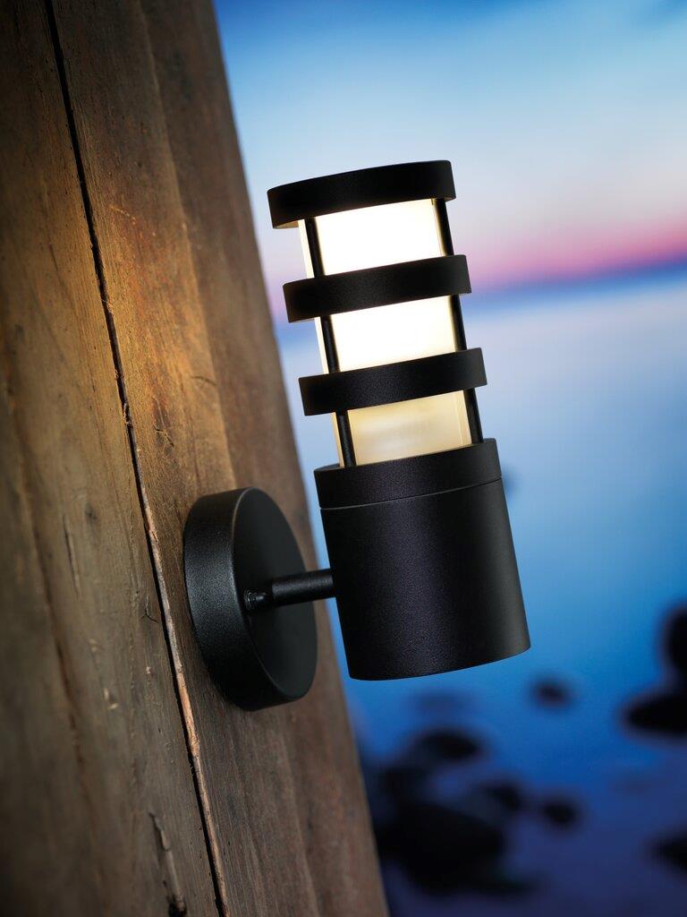 Buy Exterior Wall Lights Australia Darwin 1 Light Wall Light Black, Opal - 71971003