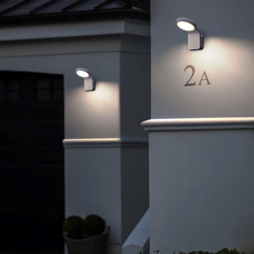 Buy Exterior Wall Lights Australia Marina Flatline 1 Light Wall Light White, Opal - 46821001