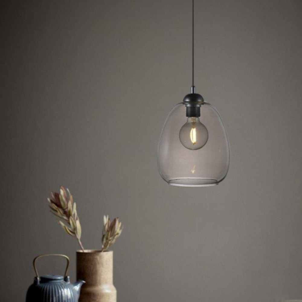 Buy Pendant Lights Australia Dillon 1 Light Pendant Glass Smoked - 46473047