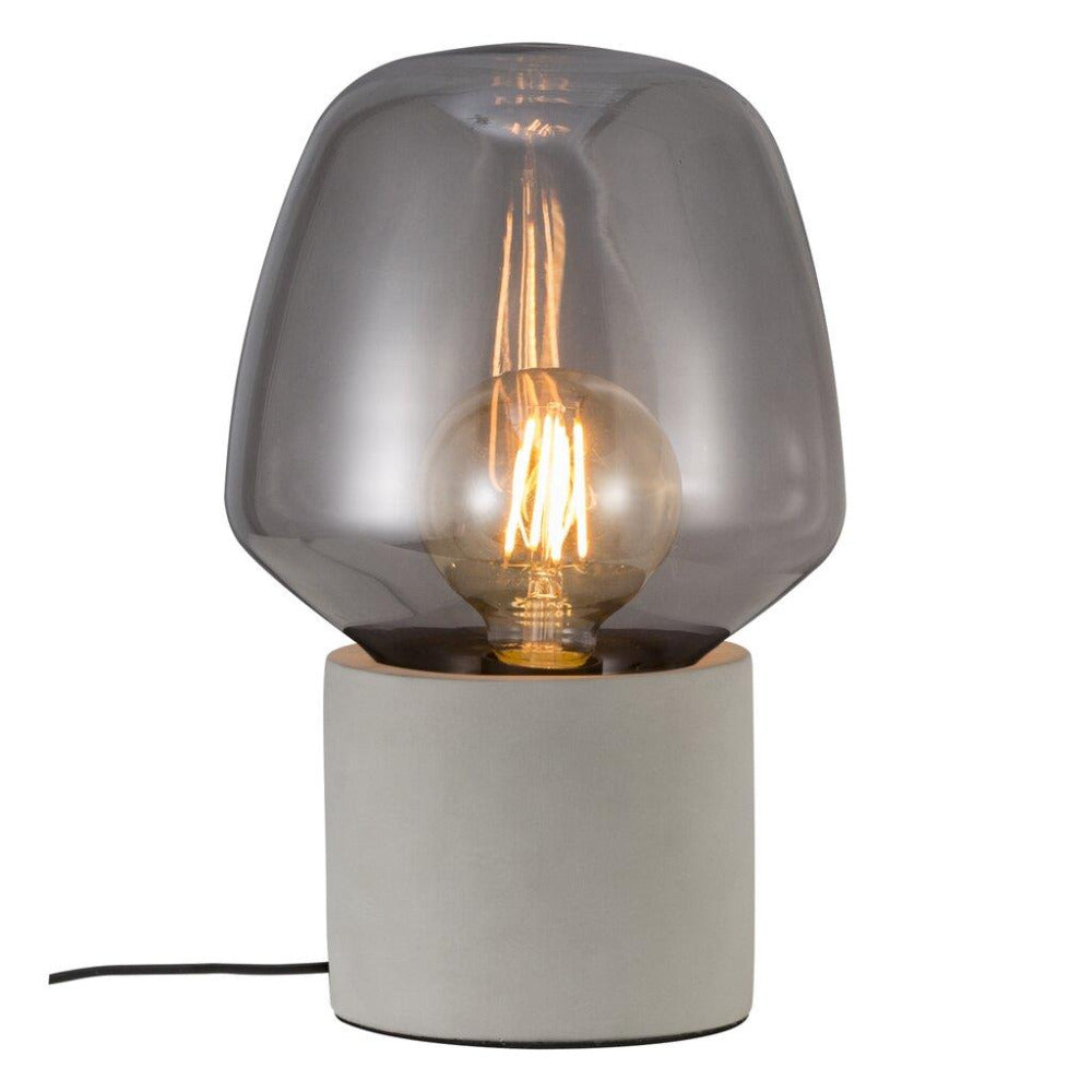 Christina 1 Light Table Lamp Concrete, Glass Grey, Smoked - 48905011
