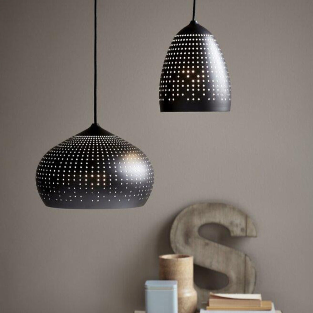 Houston 30 1 Light Pendant Black - 46443003