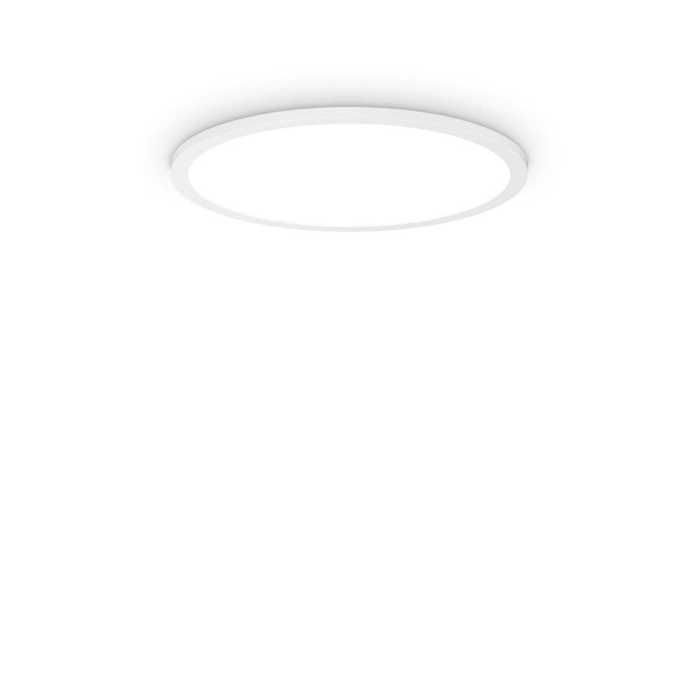 Fly Pl Slim Round LED Oyster Light W450mm White Aluminium 4000K - 306667