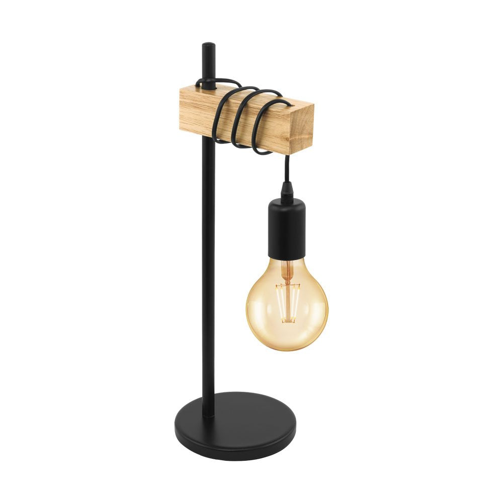 Townshend 1 Light Table Lamp Black & Brown - 32918N