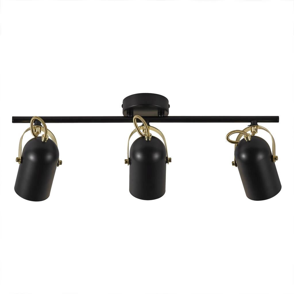 Buy Spotlights Australia Lotus 3 Light Spotlight Black/Brass - 50120103