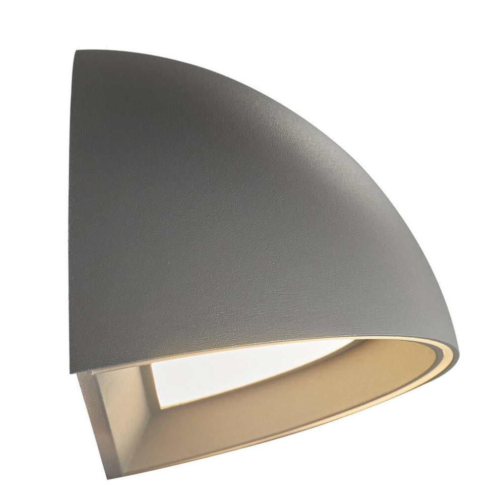 Arcus 1 Light Outdoor Wall Light Black, Opal - 2019001010