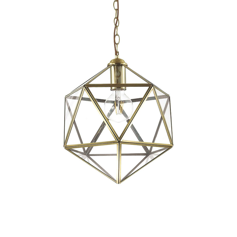 Buy Pendant Lights Australia Deca Sp1 Pendant Light W280mm Antique Brass Metal / Glass - 168852