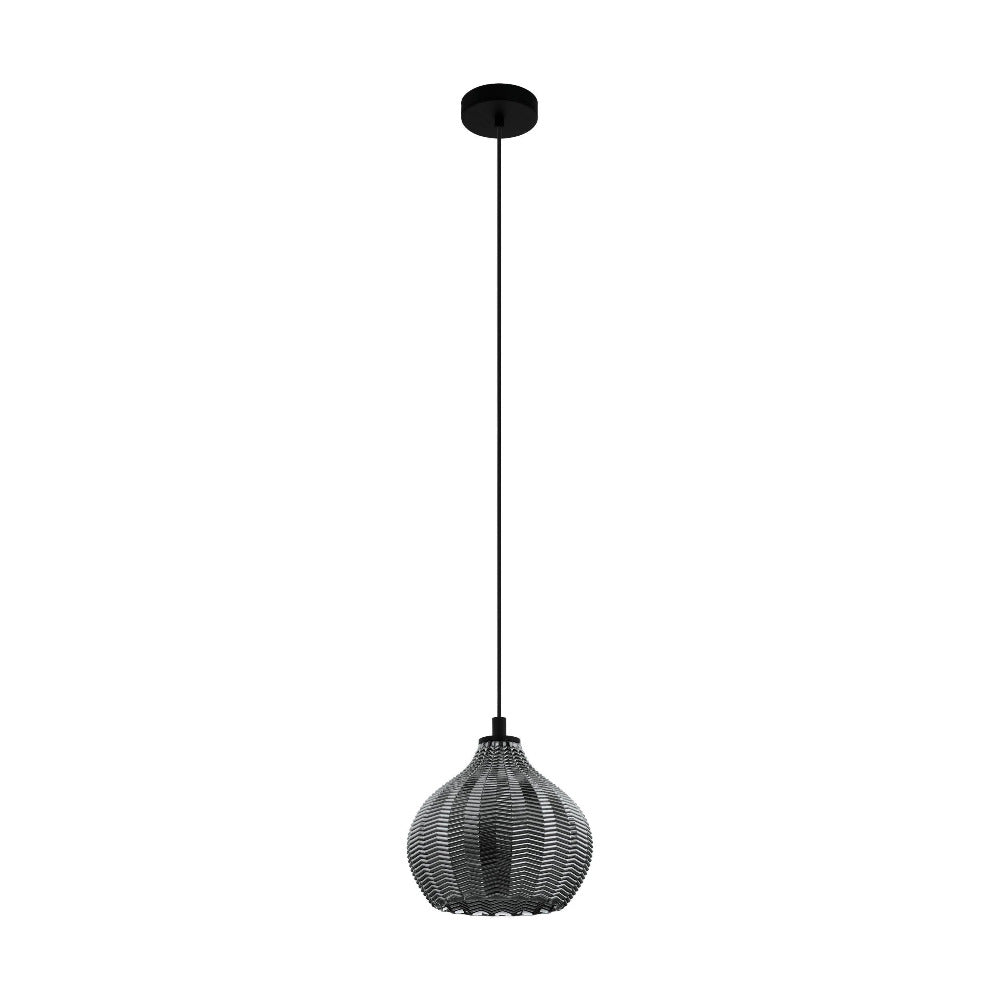 Buy Pendant Lights Australia TAMALLAT Pendant Light Black Steel Black Glass - 43576N