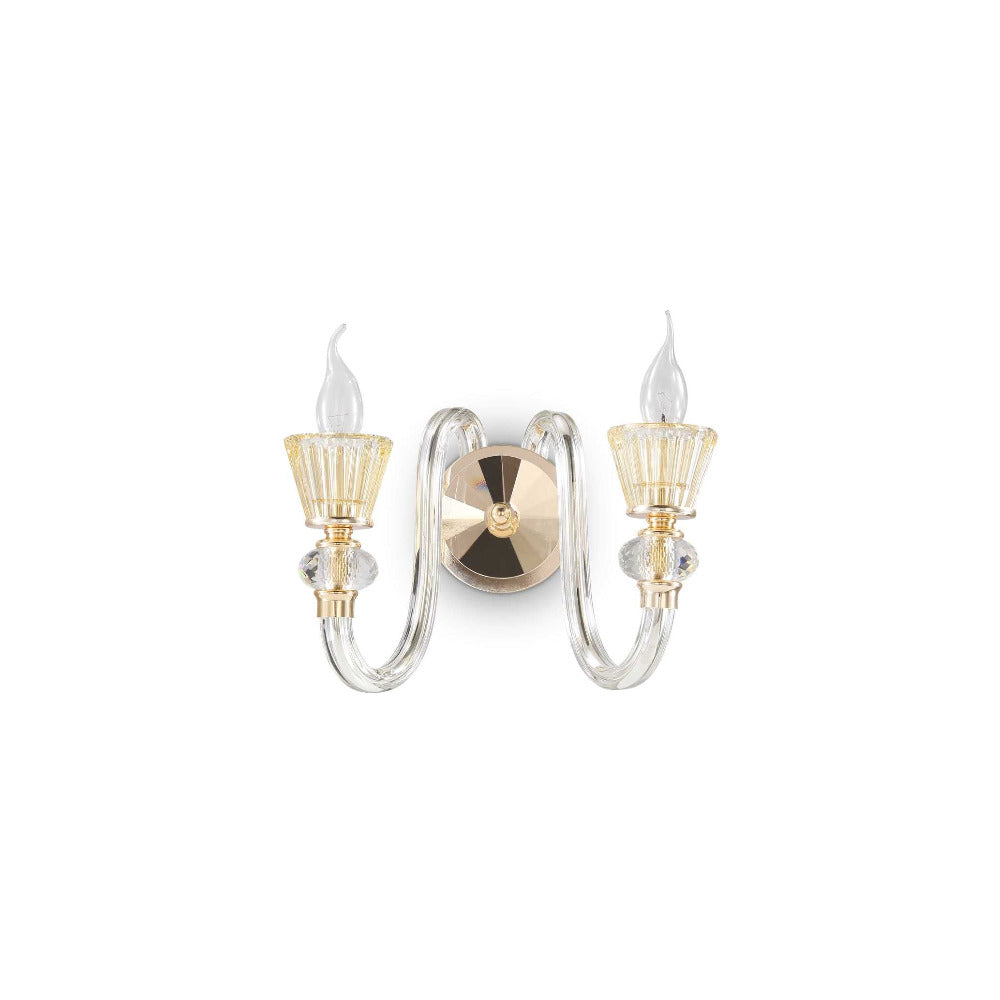 Buy Bathroom Vanity Lights Australia Strauss Ap2 Bathroom Vanity 2 Lights Gold Metal / Glass - 140599