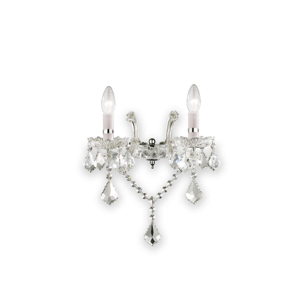 Buy Wall Sconce Australia Florian Ap2 Wall Sconce 2 Lights Glass & Metal - 0356