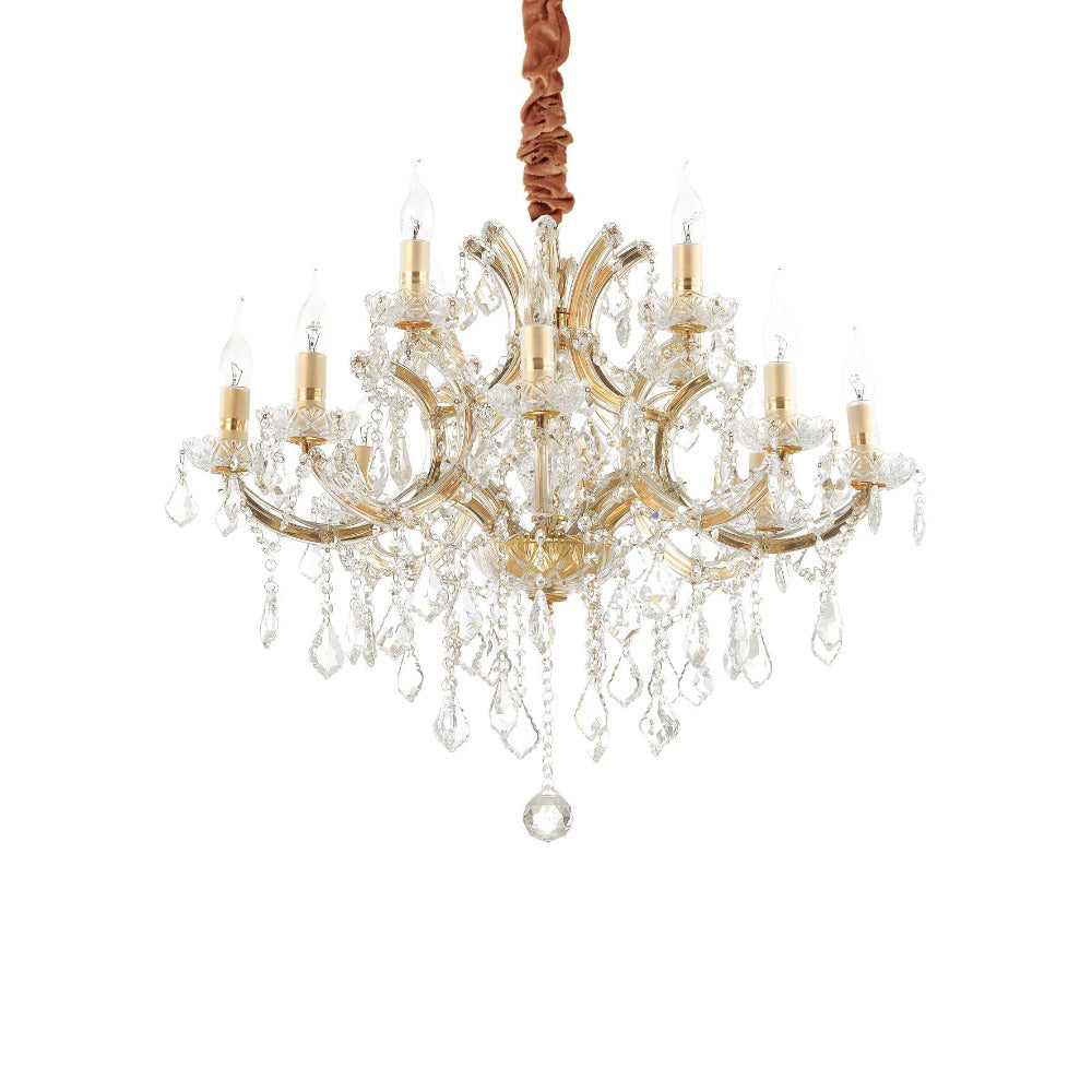 Buy Crystal Pendant Lights Australia Napoleon Sp12 Chandelier 12 Lights Metal / Crystal - 16740