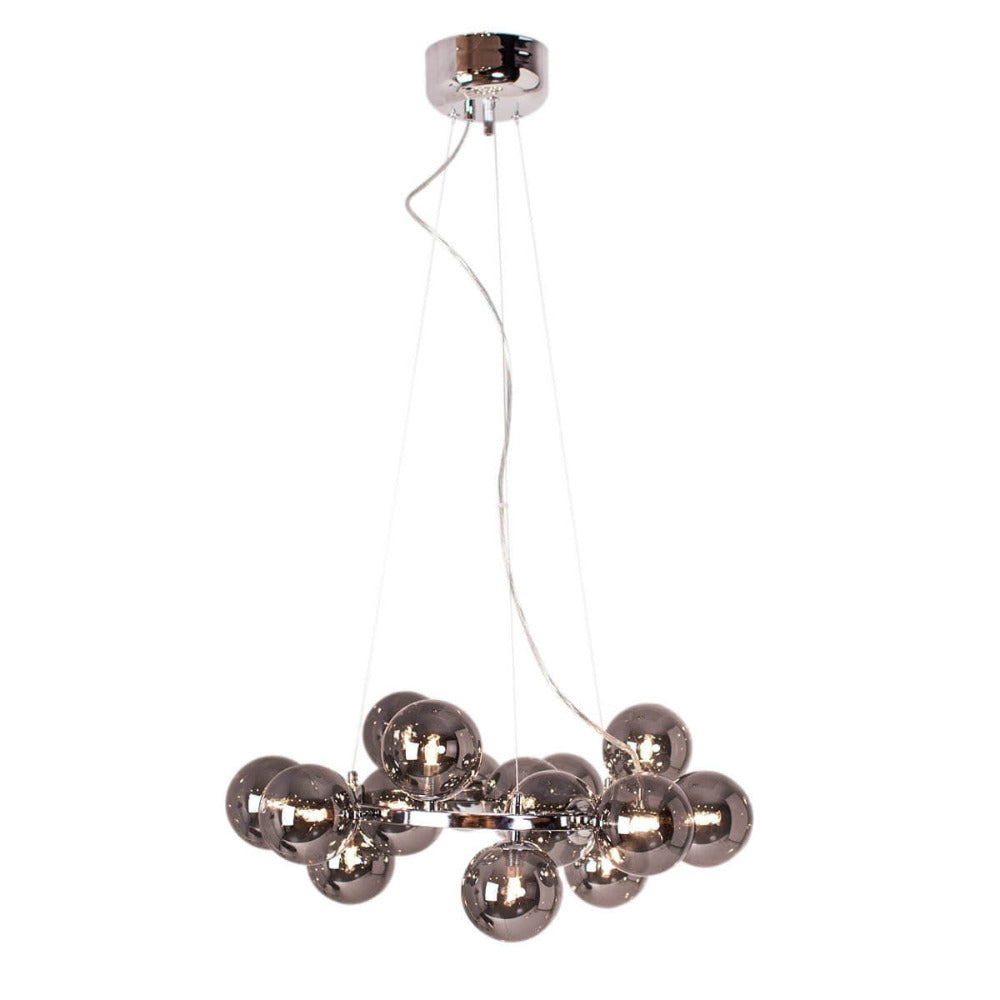 Buy Cluster Pendants Australia Splendor Cluster Pendant 15 Lights Smoke Grey Metal - 4200970-4505