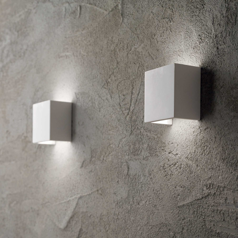 Buy Wall Sconce Australia Flash Gesso Ap1 Wall Sconce H125mm White Metal - 214672