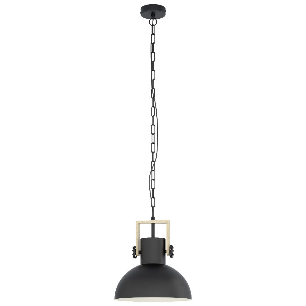 Buy Pendant Lights Australia Lubenham 1 Light Pendant Black / Brown - 43162N