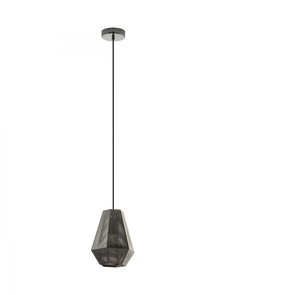 Buy Pendant Lights Australia Chiavica 1 Light Pendant Nickel-Nero 205mm - 43222N