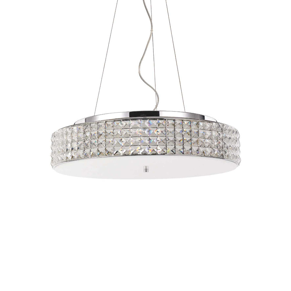 Buy Pendant Lights Australia Roma Sp9 Pendant 9 Lights White Metal & Glass - 093048