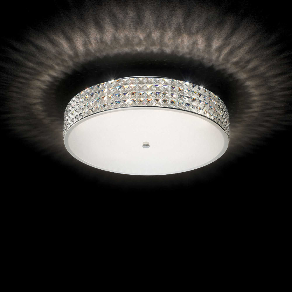 Roma Pl9 Ceiling Crystal 9 Lights White Metal & Glass - 087863