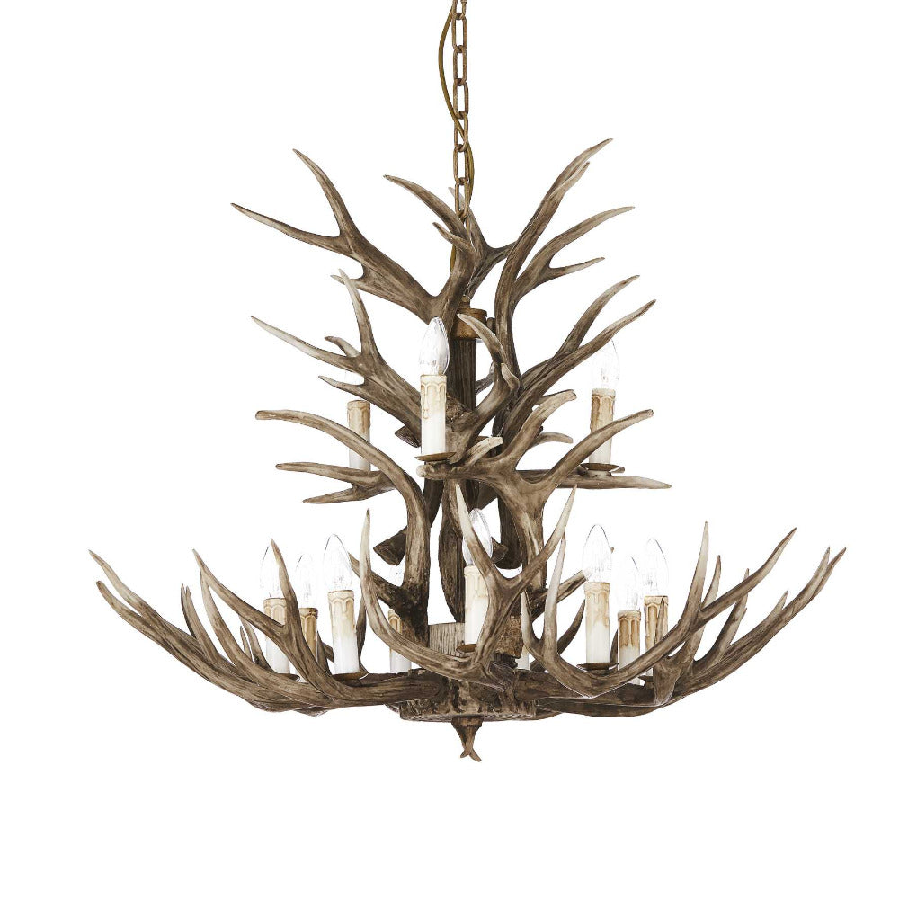 Chalet Sp12 Pendant 12 Lights Beige Metal / Resin - 113975