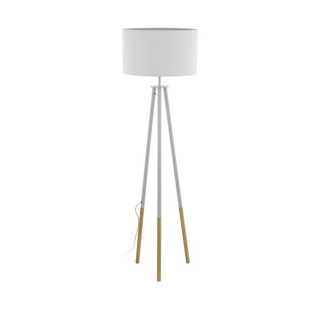 Bidford 1 Light Floor Lamp Brown & White - 49156N
