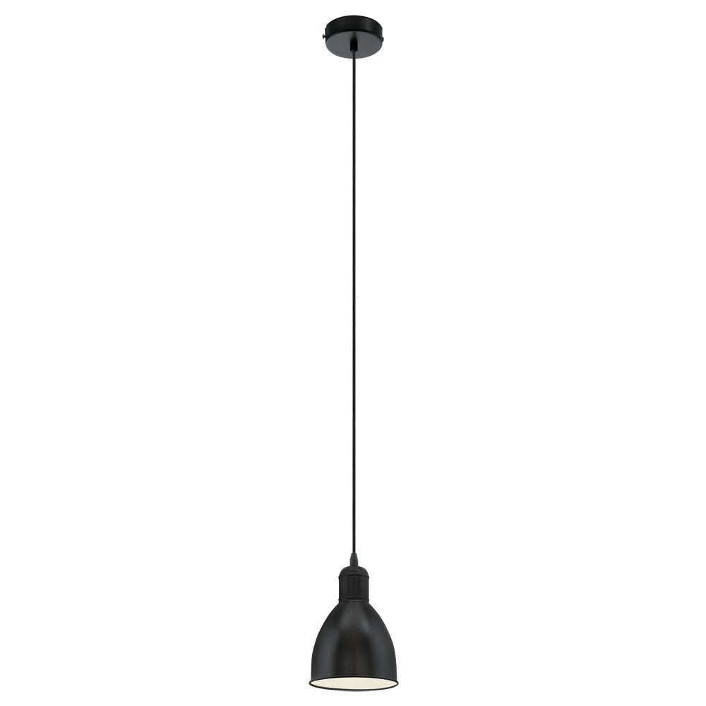 Buy Pendant lights australia - Priddy 1 Light Pendant Black & White 155mm - 49464