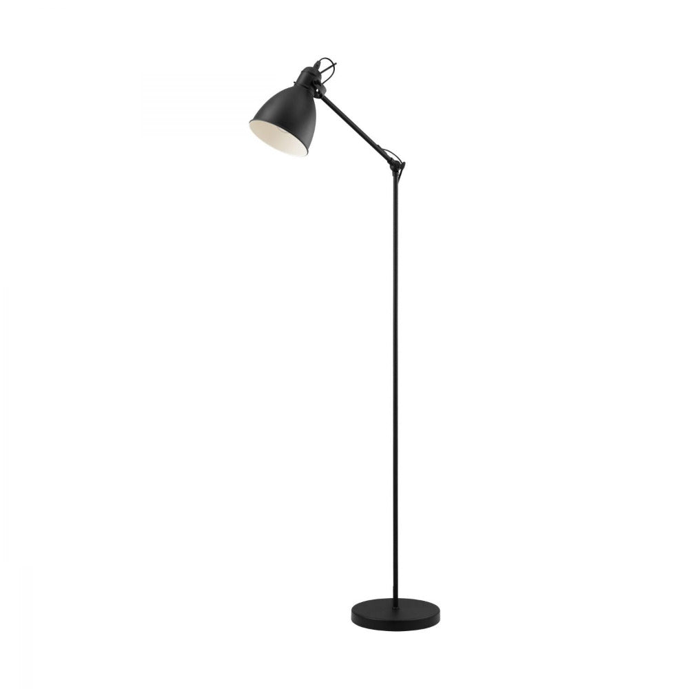 Priddy 1 Light Floor Lamp Black & White - 49471N