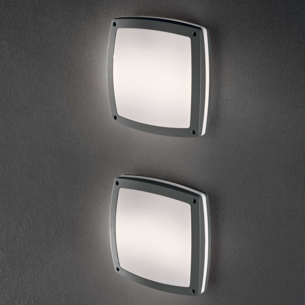 Buy Exterior Wall Lights Australia Cometa Ap3 Square Exterior Wall 3 Lights Aluminum / PVC  - 0822