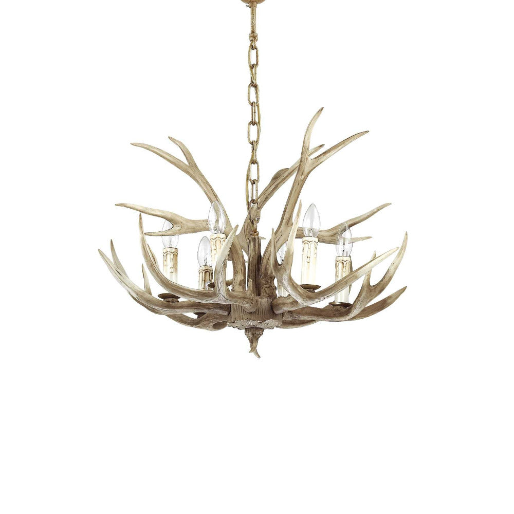 Buy Pendant Lights Australia Chalet Sp6 Pendant 6 Lights Beige Metal / Resin - 115498