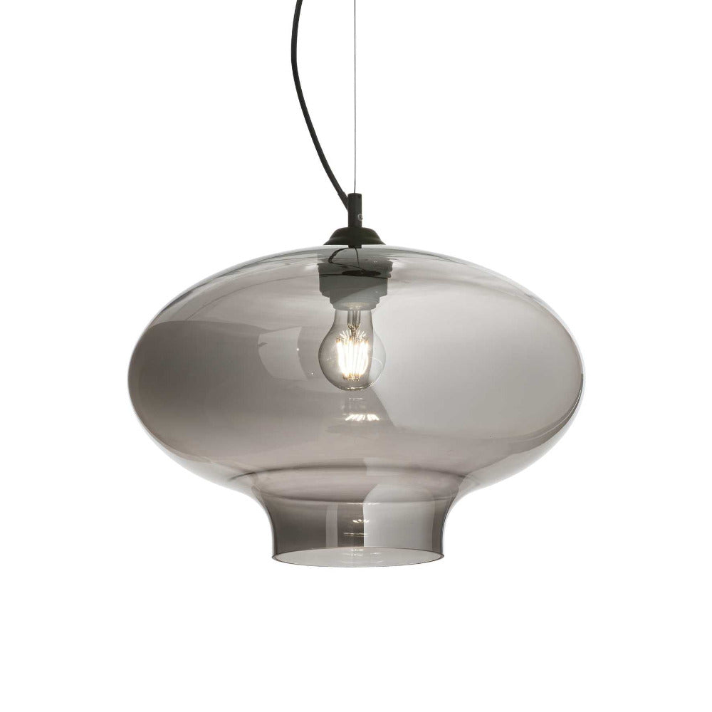 Round Bistro' Sp1 Pendant Light Glass - 120