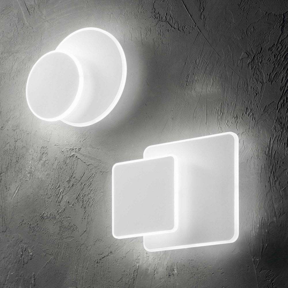 Buy Wall Sconce Australia Pouche Ap Round Wall Sconce White Metal 3000K - 259345