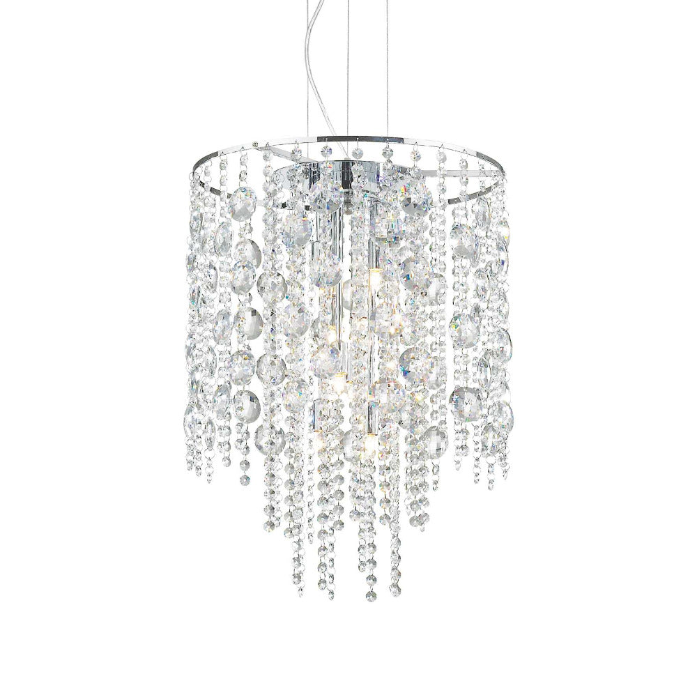 Buy Crystal Pendant Lights Australia Evasione Sp8 Crystal Pendant 8 Lights Chrome - 044774