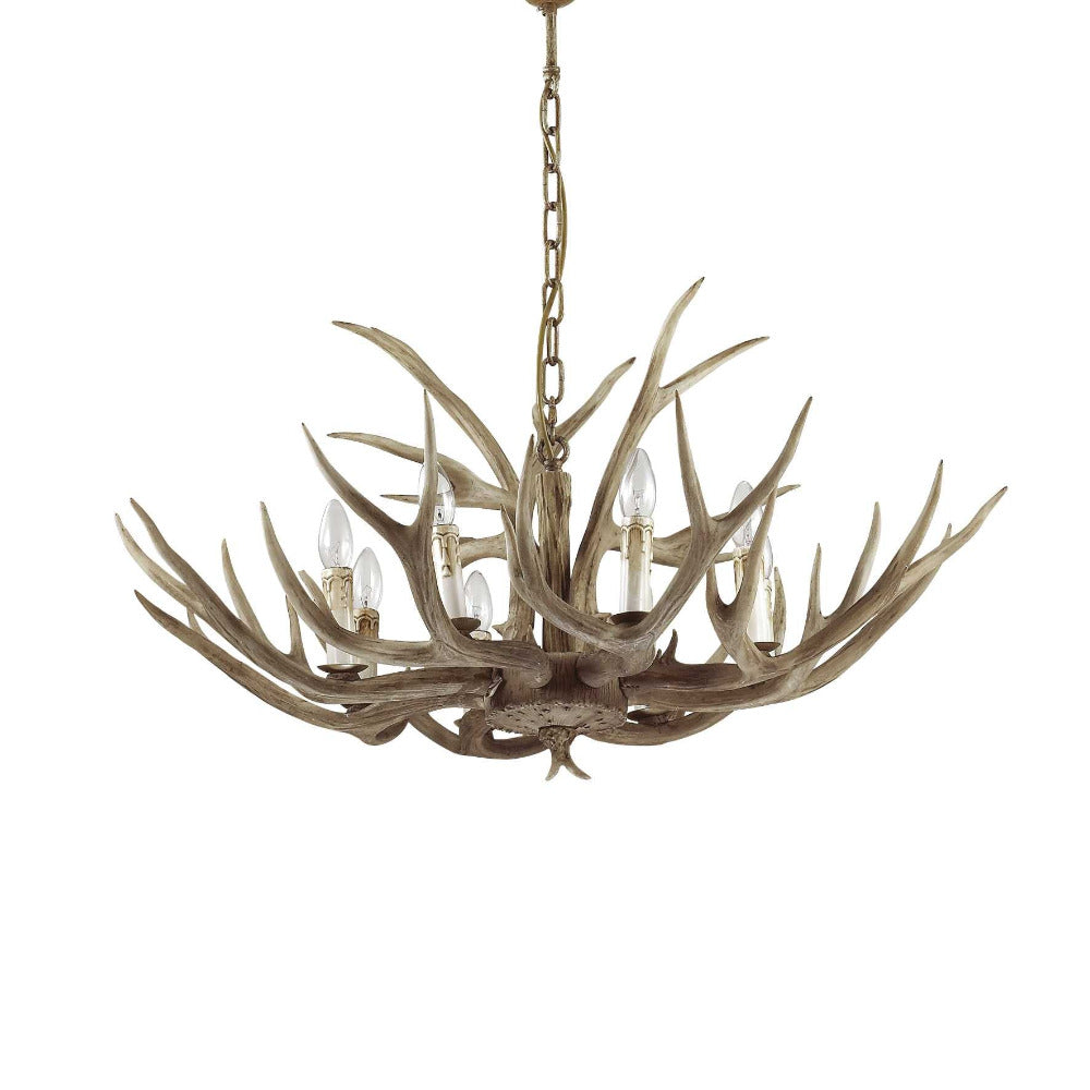 Chalet Sp8 Pendant 8 Lights Beige Metal / Resin - 115504