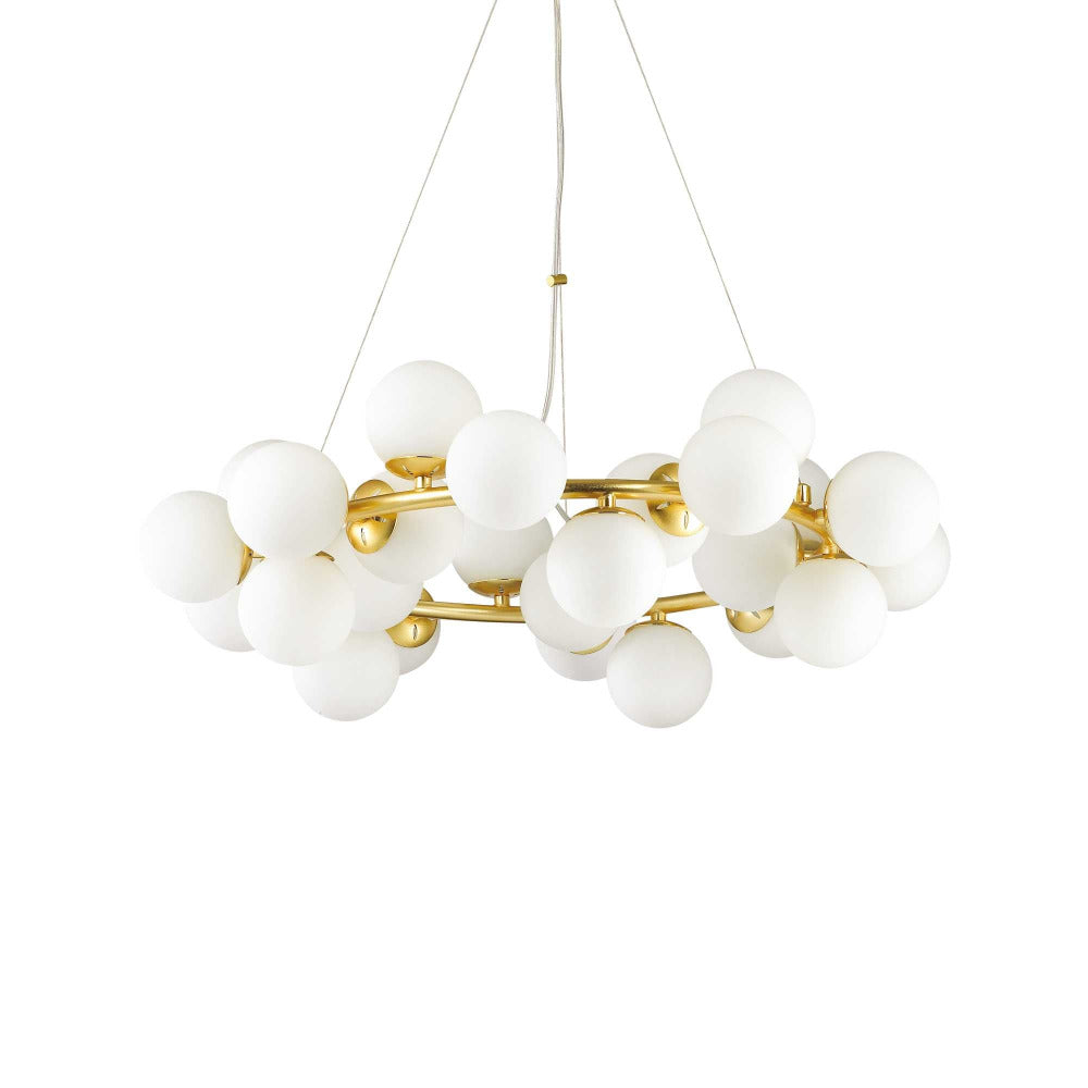 Buy Pendant Lights Australia Dna Sp25 Pendant 25 Lights White / Gold Metal - 208398