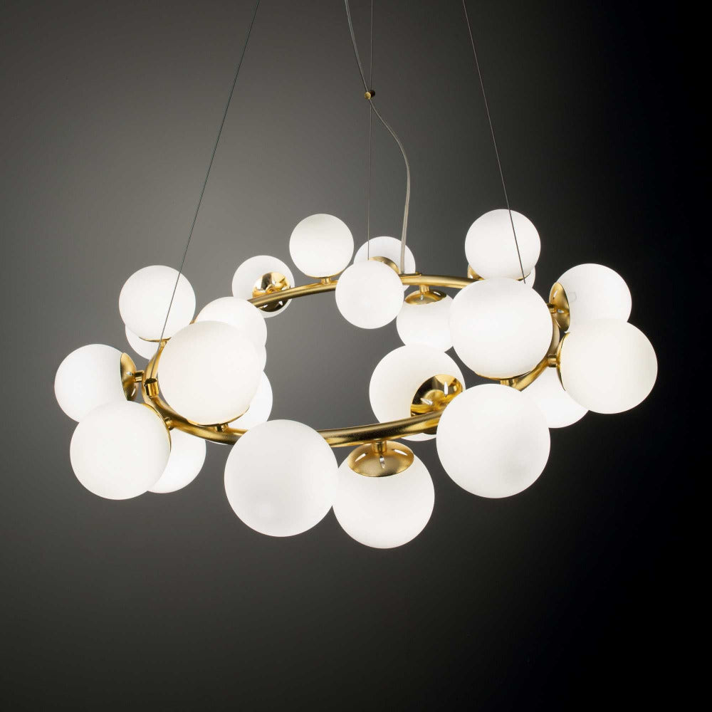 Buy Pendant Lights Australia Dna Sp25 Pendant 25 Lights White / Gold Metal - 208398