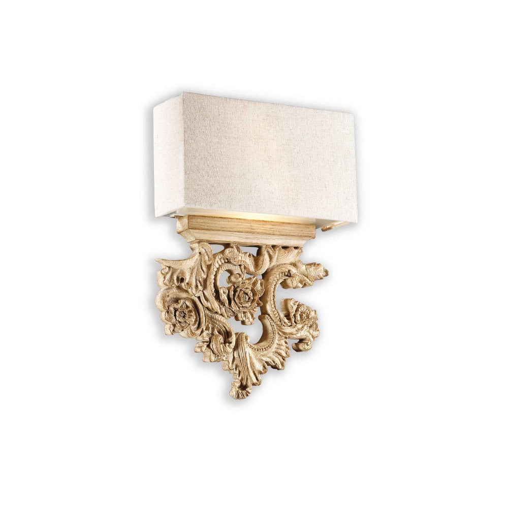 Buy Wall Sconce Australia Peter Ap2 Wall Sconce 2 Lights Canvas Resin & Wood - 075211